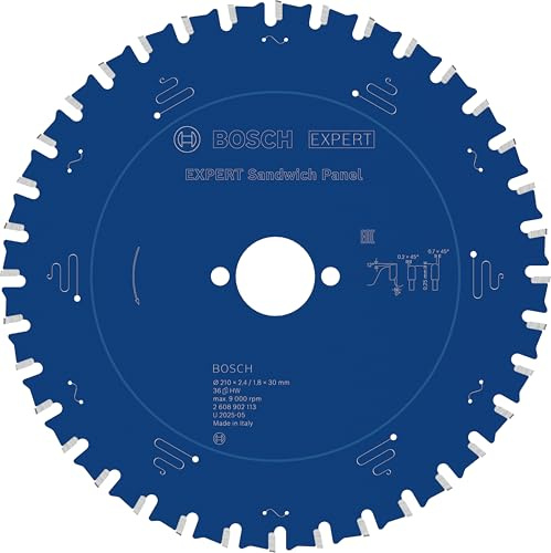 Bosch 1x Hoja de sierra circular con cable EXPERT Sandwich Panel | para Panel sándwich de metal, Ø 210 mm, Professional Accesorios Sierras circulares de mano con cable, Sierra de inmersión