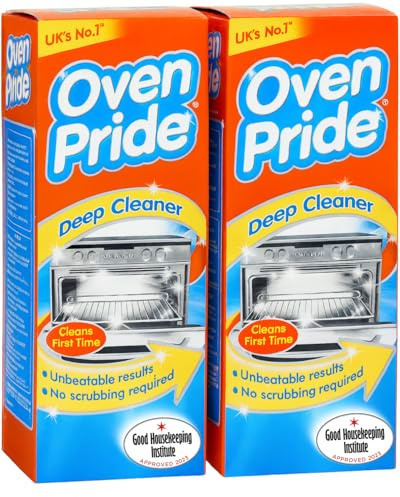 Oven Pride Oven Cleaner - 500ml Complete Oven Cleaning Kit with Safety Gloves & Cleaning Bag - Cleans First Time - Oven Cleaner Heavy Duty - Degreases Oven Without Scrubbing | 2 Pack