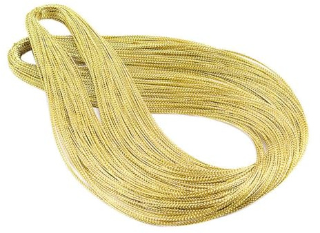lmoikesz Metallsnöre för hantverk Premium 100m stretchsnöre lämplig för olika smyckesprojekt och unika presentetiketter Etiketter hängande tråd Snöre metallisk smyckestråd, Ljus guld