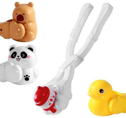 Moldeador de Bolas de Nieve - Molde para Bolas de Nieve con Forma de Capibara Cartoon - Herramienta para Crear Bolas de Nieve | para Actividades invernales al Aire Libre casa Escuela Regalos y