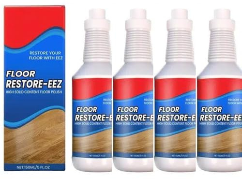Parkett Kratzer Entfernen, 4 Stück Parkett Pflege,150 Ml Floor Cleaner, Renovierer Glänzend Boden Erneuerungsmittel Holzfußbodenpolitur Erneuert Schützt Glänzt Holz Laminat Vinylböden