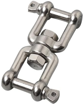 Guangcailun Conector Giratorio para Barco, Acero Inoxidable 316, Acabado Pulido Duradero, Aplicaciones Marinas, Gancho de grillete a presión, Conector Giratorio de Acero Inoxidable 316, Cadena Ancla