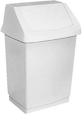 Curver 04044-026-65 Abfallbehälter Click-It 32,5x26,5x50,5cm in Weiß, Plastik, 32.5 x 26.5 x 50.5 cm