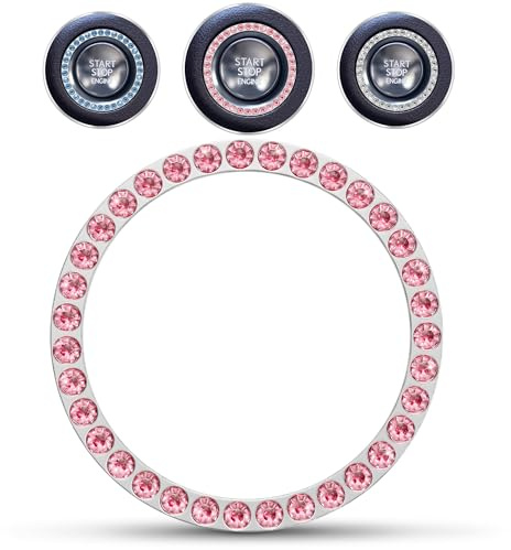 Décor de Voiture Cristal Bling Bague Autocollant Emblème en Métal