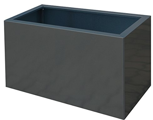 Palatino Exclusive Line Lotte Bac à Fleurs en Acier Anthracite 100 x 40 Profondeur 50 cm