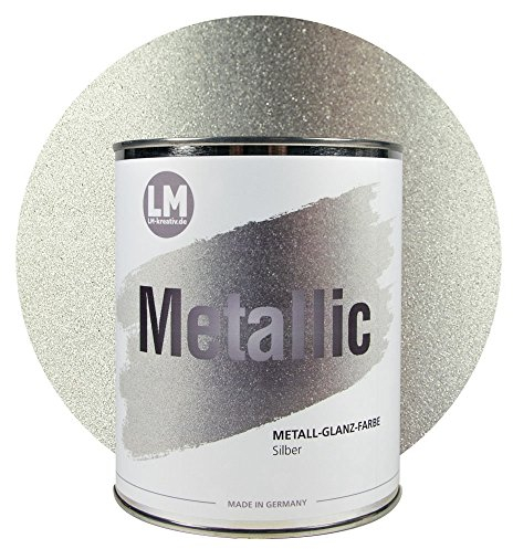 Metallic 1 Liter -Silber- - - - Metallic Farbe, Metallglanz, Metall Effekt Farbe, ähnlich Viva Decor Maya Gold
