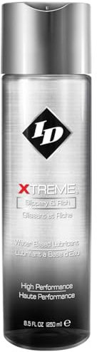 ID Lubricants Xtreme Personal Lubricant Slippery & Rich High Performance Friction Reduction Lube, Water Based, High Energy for High Intensity Sensual Experience, Clear, 8.5 Fl Oz
