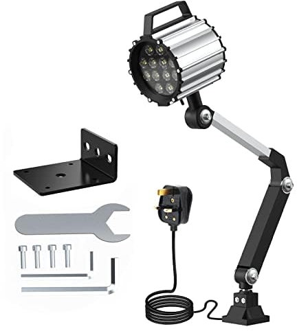 Led Work Lights Table Lamp Long Arm Machine Light Multipurpose Waterproof Lathe Drill Work Light 12W 220V