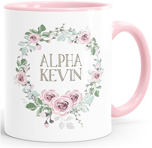 MoonWorks® Kaffee-Tasse mit Spruch individuell anpassbar Schimpfwörter Beleidigung Ironie Sarkasmus Geschenk lustige Büro-Tasse Rosa unisize
