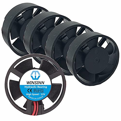 WINSINN 30mm Round Fan Circle 12V Hydraulic Bearing Brushless 3010 31.5x10mm for DIY Mini Cooling Pipeline/Notebook - High Speed (Pack of 5Pcs)