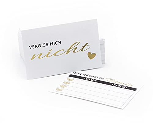 125 Terminkarten mit hochwertiger Goldprägung exklusiv edel Friseur Kosmetik Masseure Nagelstudio Wellnes Spa Sport Physiotherapie Nageldesign Maniküre Pediküre Terminblock