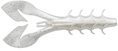YUM Spine Craw Angelköder aus weichem Kunststoff, 9,5 cm Länge, 8 Stück, Perlsilber-Flocke