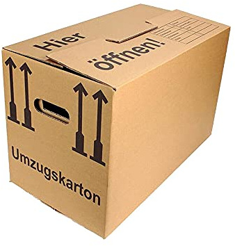 Hansepack24 Umzugskartons 25 Stück - Groß, Stabil für Bücher und Umzug - XXL 600x330x340 - Karton für Umzug - Kartons Kaufen - Profi Moving Boxes - Verpackung für Haus, Büro, Lager