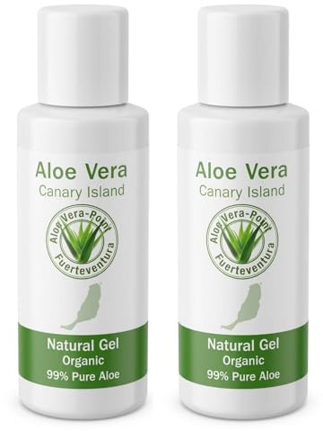 Aloe Vera Point Organic Aloe Vera Gel 99% 100ml kaltgepresst von Fuerteventura - 2 Einheiten