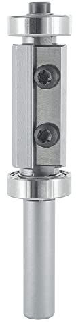 ENT 20406 Wendeplatten Bündigfräser HW, Schaft (S) 8 mm, Durchmesser (D) 16 mm, NL 30 mm, mit Kugellager, Wendemesser zweischneidig