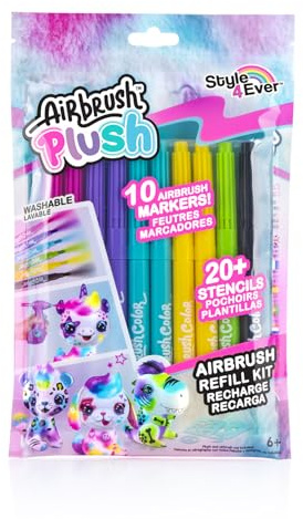 Canal Toys - Nachfüllpack für Airbrush-Plüschtier, 6+, OFG 256, Mehrfarbig | Waschbare Farbstifte, kompatibel mit Airbrush und Klebeschablonen