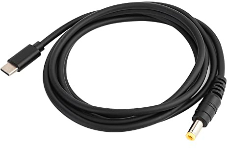 SUPERNIGHT 5,5x2,5mm DC zu Typ C USB-C Eingangskabel für Laptop Notebook 18-20V 65W PD Ladegerät (Nicht enthalten), 5,5 * 2,5mm auf USB-C 1,5m Kabel