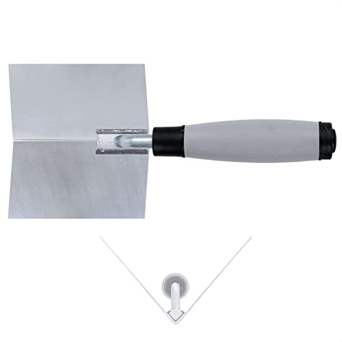 Werku WK602340, Espátula Ángulos Interiores, Calidad Profesional, Ancho 100 mm, Alto 90 mm, Grosor 0.5 mm, Cuchilla de Acero Inoxidable, Mango Ergonómico y Antideslizante