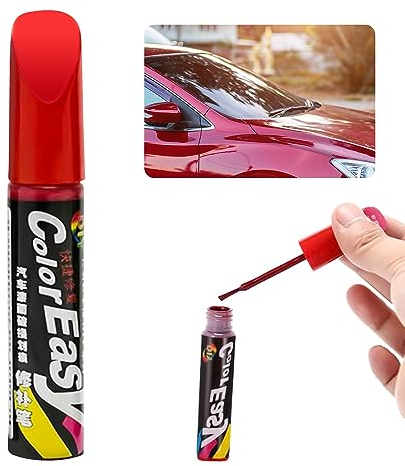 MagiSel Pennarello Copri Graffi Auto, Vernice per Ritocco Carrozzeria, Riparazione Graffi, 1 Pezzo, Rosso