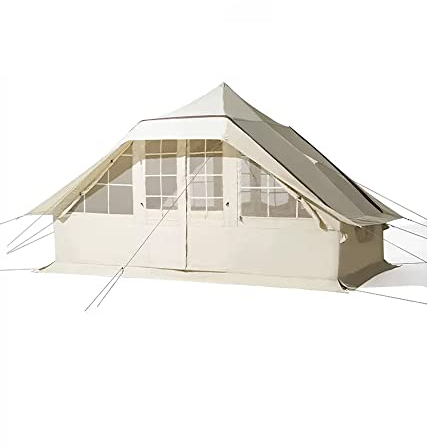 GeRRiT Aufblasbares Campingzelt mit Pumpe, Glamping-Zelte für 5–8 Personen, einfacher Aufbau, 4-Jahreszeiten-wasserdichtes, winddichtes Outdoor-Haus zum Angeln, Camping und Wandern