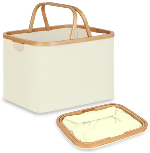 efluky Laundry Basket with Handles, 43L Foldable Laundry Baskets, Versatile Collapsible Washing Basket, Small Laundry Hamper for Toys, Blankets and Clothes