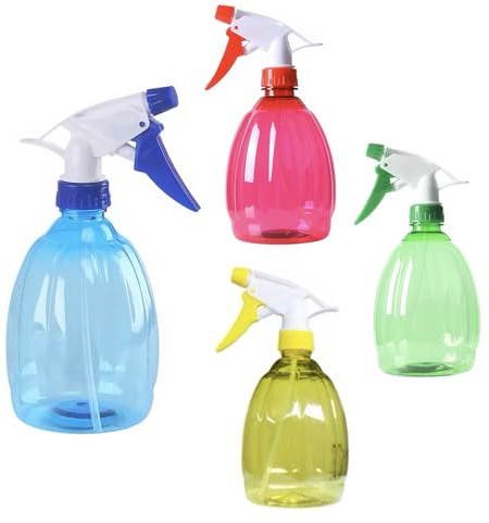 LIANRISES 4pcs Empty Spray Bottle 500ml with Adjustable Spray Head Spray Bottles Gardening Hair Spray Bottle Plant Spray Bottle Spray Water Bottle for Hairdressing Plants Garden Cleaning Home