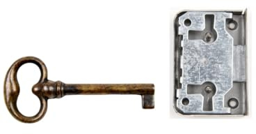 Holzando Möbelschloss 02.0022 mit Schlüssel 3011 - Dornmaß 20mm - Halmlänge 45mm