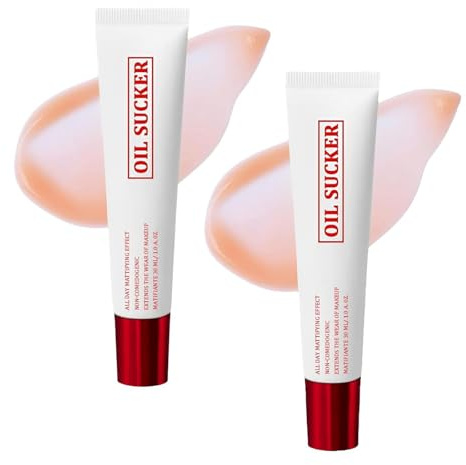 Base alcaline matifiante extrême, base de maquillage à ventouse, base de fard à paupières longue durée imperméable et résistante à la transpiration, base mate raffermissante naturelle (2pcs)