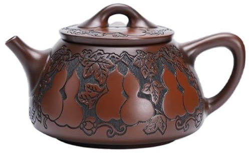 EINES Tetera Hecha a Mano Juego de té y Tetera Tallada a Mano, Tetera Individual, elaboración de té, té de la Tarde en casa, Estudio, cafetera para Preparar Té de Hojas