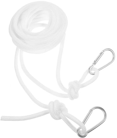 Alipis Cuerda para Tender la Ropa de Color Claro de 6mm y 5 Metros, Resistente al Viento y Antideslizante Material de Aleación de Zinc y Poliéster para Uso Exterior