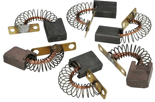 vhbw 6x Kohlebürste 9 x 19 x 24 mm Ersatz für Kärcher 4002667601930 | 6.610-211.0, 6.610-091.0 für Kehrmaschine + Feder