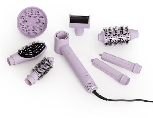 CREATE/ION STYLER PRO ADVANCE / 8-in-1-Ionen-Lufttrockner und Stylingbürste Violett/DC Brushless Motor, 2 Geschwindigkeiten, 8 Aufsätze, 3 Temperaturen, Kühlfunktion, Aufbewahrungsbox, 1400W
