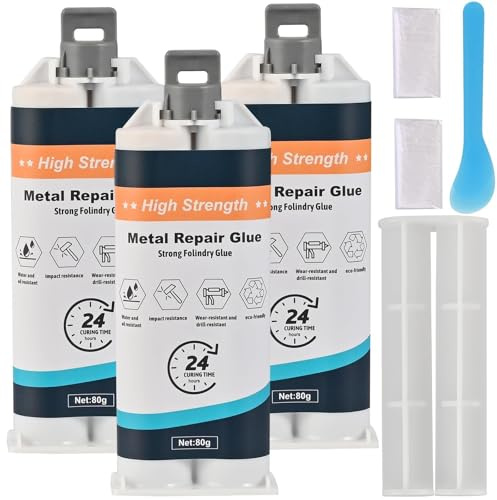 Cieex 240g/8.47OZ AB Metallkleber | 2 Komponenten Epoxidharz Kleber, Extra Stark, Flüssigmetallkleber, für Schweißkleber zum Reparieren, Gusseisen