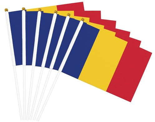 Bandera de Rumania con impresión práctica, bandera de mano, banderas ligeras para decoración de interiores y exteriores, eventos, fiestas