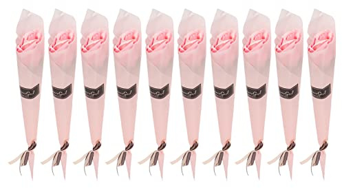 Rose Soap Bouquet Bath Flower Exquis Détails Fleurs artificielles décoratives réalistes pour le Café de bureau Home Cafe Decoration Holiday Anniversary Birthday Gift 10pcs