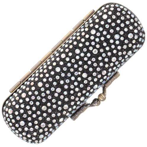 MOKKHNB Portarossetto da Viaggio Specchio, Custodia per Trucco in Lega di Metallo Effetto Bronzo, Organizer Compatto per Borsetta, Protezione Anti Rottura per Uso Quotidiano e Regali