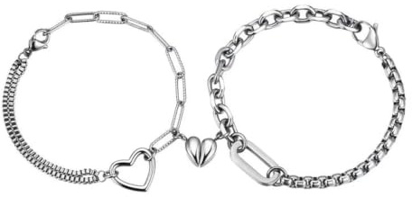 YIPFEN 2 piezas Pulseras para Parejas, Conjunto Pulseras Magnéticas para Parejas con Atracción Mutua, Pulseras Ajustables para Mujeres, Hombres, Regalos Novia Novio, Regalos Pareja