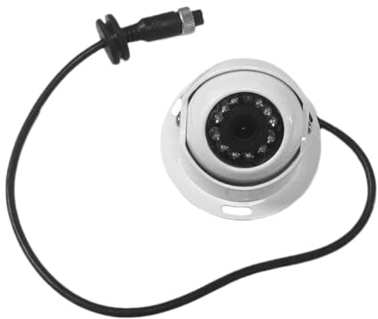 Telecamera retromarcia a cupola bianca a 4 pin stile bulbo oculare 12W 24V compatibile con auto, furgone, rimorchio, roulotte, camper, backup, vista posteriore, visione notturna