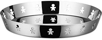 Alessi AKK78 Mini Girotondo - Vassoio rotondo in acciaio inossidabile a finitura lucida, 0ø 21 cm