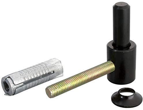 Alberts 307387 Kloben zum Einschrauben | mit metrischem Gewinde | schwarzer Tauchlack | Dornmaß Ø16 mm | 65 x 33 mm