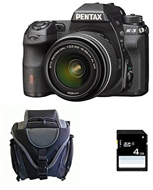 Pentax K-3 + DA 18-55mm F3.5-5.6 AL WR + SD 4GB Kit fotocamere SLR 24,35 MP CMOS 6016 x 4000 Pixel Nero