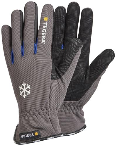 Tegera 417 Guanti da Lavoro - Pelle Sintetica Protezione dal Freddo Palmo Rinforzato Buona Maniglia, Misura 8 (1 Coppia)