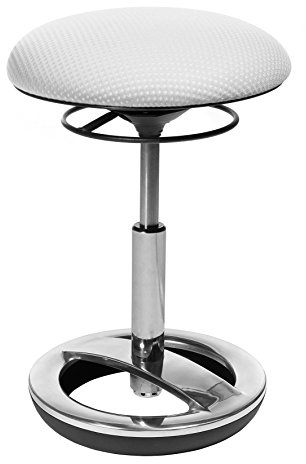TOPSTAR SITNESS Bob Sitzhocker weiß | Made in Germany | Ergonomisch | Bürohocker, Rollhocker | höhenverstellbar | Geprüfte Sicherheit nach GS-Intertek