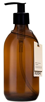 Distributeur de Savon Liquide Kuishi - en Verre - Couleur Marron ambré, Verre, Ambre, 300 ML