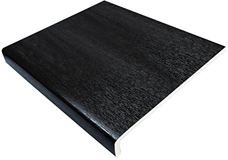 250mm Black Ash UPVC Window Board/Cill Cover 1.25m Long 9mm Thick Plastic Window Sill Capping