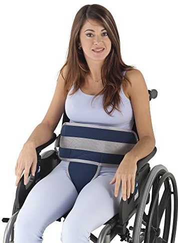 Obbocare - Cinturón Abdominal Para Sujeción De Tronco En Silla De Ruedas. Cinturón Con Pieza Perineal Con Cierre Con Clip Y Rápido Ajuste. Anticaídas. Talla 1