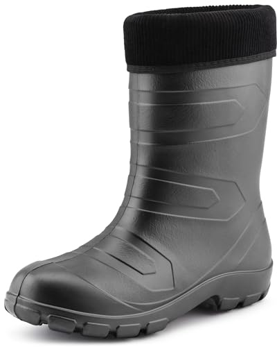 Ladeheid Bottes de Pluie Thermiques en EVA Femme LALMG879 (Graphite/Noir, 38 EU)