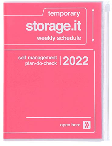 MARK'S 2021/2022 Taschenkalender A5 vertikal, Storage it // Pink: Von September 2021 bis Dezember 2022