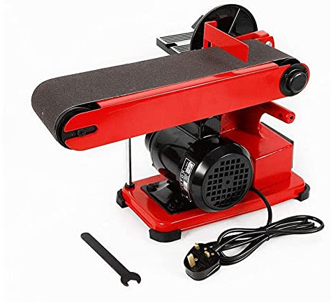 Lijadora de banda, Sandador de discos 350W Banco Sander 1 / 2HP Máquina de rectificado de lijado de 6 pulgadas Esmeriladora para carpintería/renovación para el hogar