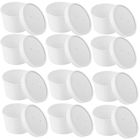Happyyami 20sets Disposable Ice Cream Paper Cup Lid for Dessert Serving Made of Material